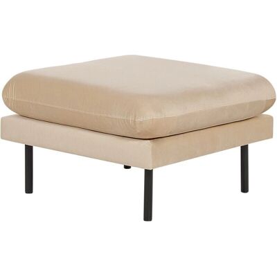 Beliani VINTERBRO beige samettijakkara - Ottomans Beliani VINTERBRO beige samettijakkara - Ottomans
