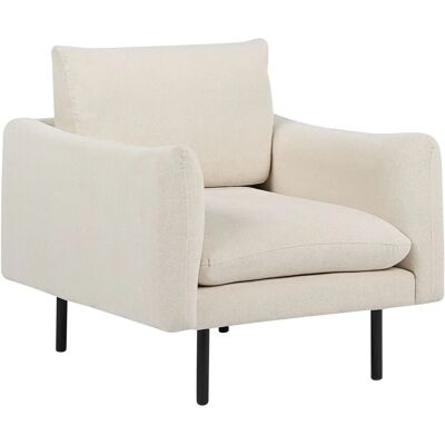 Beliani Vinterbro Sillón Beige Claro Estilo Retro Beliani Vinterbro Sillón Beige Claro Estilo Retro