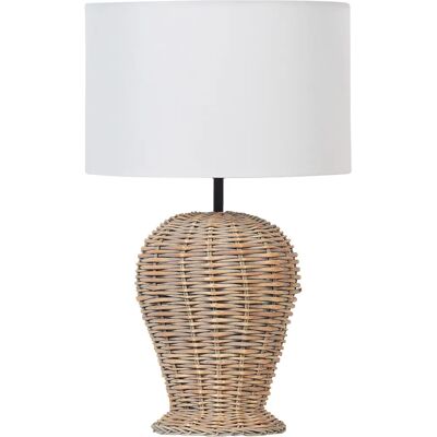 Lampe de table en rotin Beliani - Naturelle - 30x30x49cm - Lampe de table Lampe de table en rotin Beliani - Naturelle - 30x30x49cm - Lampe de table