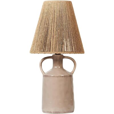 Beliani LARISSOS Taupe Keramik Tischlampe - Tischleuchte Beliani LARISSOS Taupe Keramik Tischlampe - Tischleuchte