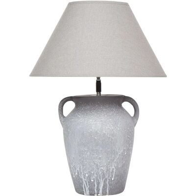 Lampe de Table Beliani Agefet en Céramique Grise - Design Moderne Minimaliste - Publicité Lampe de Table Beliani Agefet en Céramique Grise - Design Moderne Minimaliste - Publicité