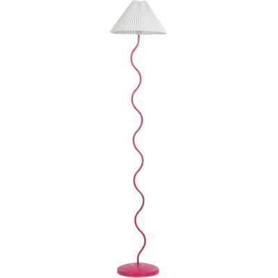 Beliani Stehlampe Rosa Weiß Vintage Stil - Stehlampe Beliani Stehlampe Rosa Weiß Vintage Stil - Stehlampe