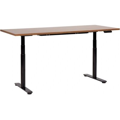 Beliani Sähköisesti Säädettävä Tiski Pöytä Musta Puu 180x72cm - Säädä ja Seiso Beliani Sähköisesti Säädettävä Tiski Pöytä Musta Puu 180x72cm - Säädä ja Seiso