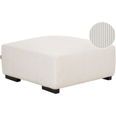 Beliani Ottoman LUNGO Off-White - Pouf - Publicité Beliani Ottoman LUNGO Off-White - Pouf - Publicité