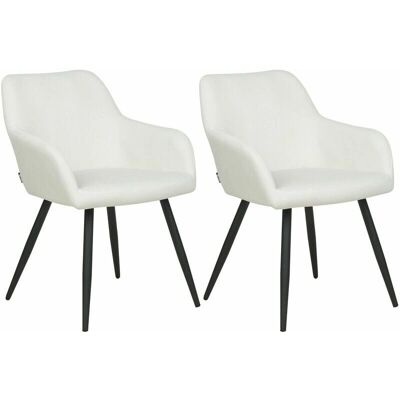 Beliani off-white samettiset ruokatuolit - Setti 2 - Moderni tyyli Beliani off-white samettiset ruokatuolit - Setti 2 - Moderni tyyli