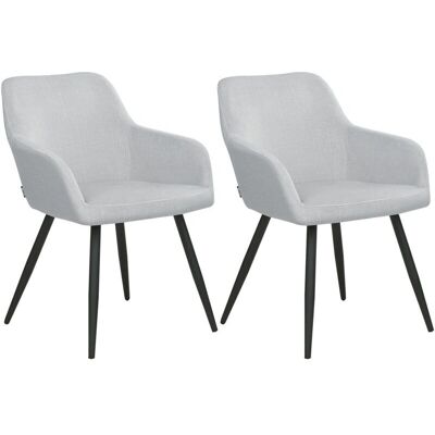 Beliani Ensemble de 2 Chaises de Salle à Manger - Velours Gris Clair - Style Moderne - Publicité Beliani Ensemble de 2 Chaises de Salle à Manger - Velours Gris Clair - Style Moderne - Publicité
