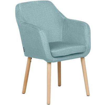 Chaise de salle à manger bleu clair en velours Beliani - Style classique - Publicité Chaise de salle à manger bleu clair en velours Beliani - Style classique - Publicité