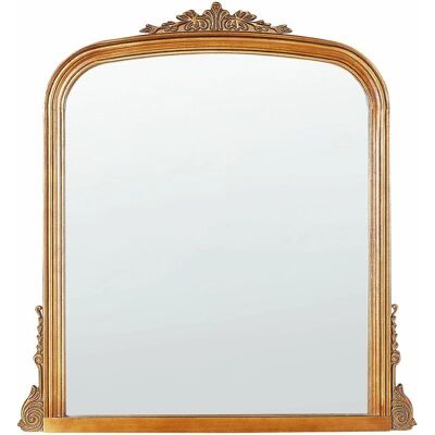 Beliani Wall Mirror Gold Metal 75 x 78 cm Wall Mounted Decorative Mirror - Wall Mirror Beliani Wall Mirror Gold Metal 75 x 78 cm Wall Mounted Decorative Mirror - Wall Mirror