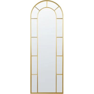 Beliani Wandspiegel Gold Metall 60 x 170 cm Wandmontierter Dekorspiegel - Wandspiegel Beliani Wandspiegel Gold Metall 60 x 170 cm Wandmontierter Dekorspiegel - Wandspiegel