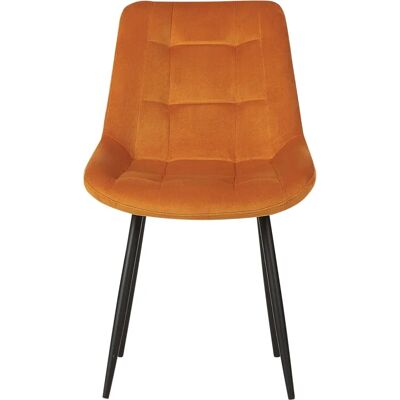 Ensemble de 2 chaises de salle à manger Beliani - Melrose - Velours Orange - Chaises modernes tapissées - Publicité Ensemble de 2 chaises de salle à manger Beliani - Melrose - Velours Orange - Chaises modernes tapissées - Publicité