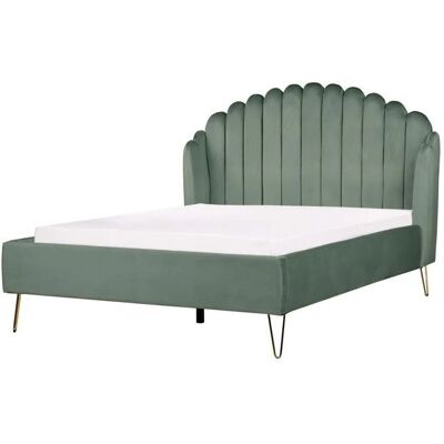 Beliani Vihreä samettirunko 140x200 cm - Bed Frame Beliani Vihreä samettirunko 140x200 cm - Bed Frame
