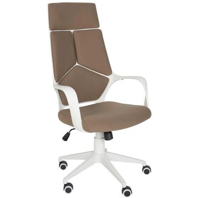 Chaise de bureau marron et blanche réglable pivotante - Siège de bureau Beliani - Publicité Chaise de bureau marron et blanche réglable pivotante - Siège de bureau Beliani - Publicité
