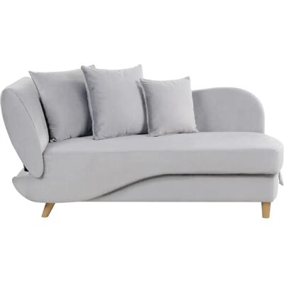 Beliani Canapé-Lit en Velours Gris Clair 2 Places avec Rangement - Design Scandinave Moderne - Publicité Beliani Canapé-Lit en Velours Gris Clair 2 Places avec Rangement - Design Scandinave Moderne - Publicité