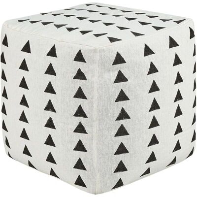 Beliani Baumwolle Weiß Schwarz Geometrisch Pouffe - Pouffe Beliani Baumwolle Weiß Schwarz Geometrisch Pouffe - Pouffe