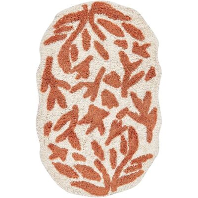 Beliani Tapis de bain orange en coton 60 x 90 cm Forme irrégulière Design moderne - Tapis de bain - Publicité Beliani Tapis de bain orange en coton 60 x 90 cm Forme irrégulière Design moderne - Tapis de bain - Publicité
