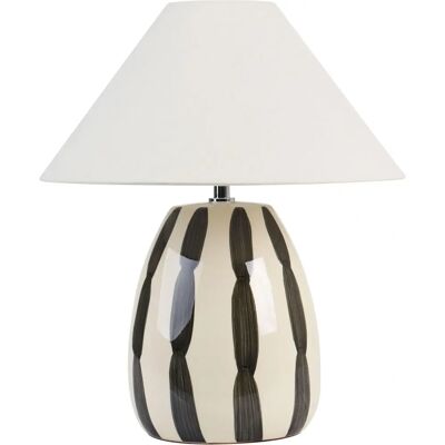 Beliani Luchetti Keramik-Tischlampe - Modernes Geometrie-Design Beliani Luchetti Keramik-Tischlampe - Modernes Geometrie-Design