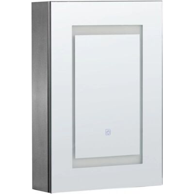 Armoire miroir de salle de bain Beliani Noir avec LED - Armoire de salle de bain - Publicité Armoire miroir de salle de bain Beliani Noir avec LED - Armoire de salle de bain - Publicité