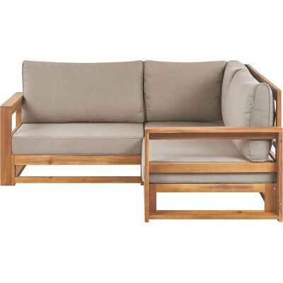 Beliani Gartenecke-Sofa - Helles Holz, 2-Sitzer, Modernes Design - Gartenmöbel Beliani Gartenecke-Sofa - Helles Holz, 2-Sitzer, Modernes Design - Gartenmöbel