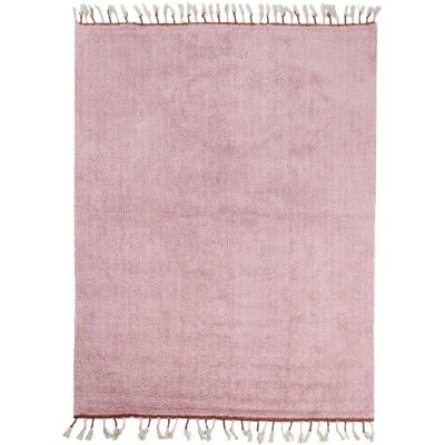 Alfombra de algodón rosa Beliani 140x200cm Estilo boho infantil Alfombra de algodón rosa Beliani 140x200cm Estilo boho infantil