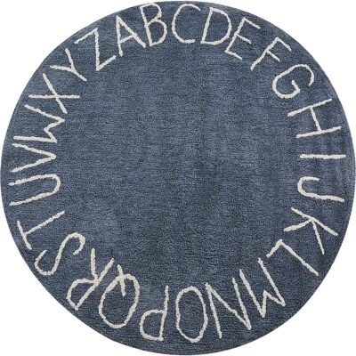 Tapis Rond en Coton Beliani - Alphabet, Bleu Foncé, 120cm - Tapis - Publicité Tapis Rond en Coton Beliani - Alphabet, Bleu Foncé, 120cm - Tapis - Publicité