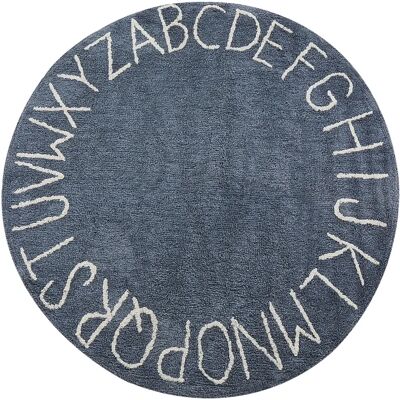 Tapis Rond en Coton Beliani - Alphabet, Bleu Foncé, 120cm - Tapis - Publicité Tapis Rond en Coton Beliani - Alphabet, Bleu Foncé, 120cm - Tapis - Publicité
