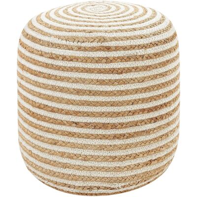 Beliani Pouffe Beigefarbene Jute 40x40x40cm Rund Boho Stil Wohnaccessoire Beliani Pouffe Beigefarbene Jute 40x40x40cm Rund Boho Stil Wohnaccessoire