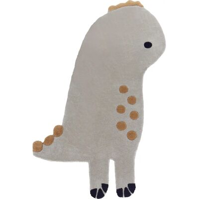 Beliani Kindermatte Grau Wolle 100 x 160 cm Dinosaurierform Beliani Kindermatte Grau Wolle 100 x 160 cm Dinosaurierform