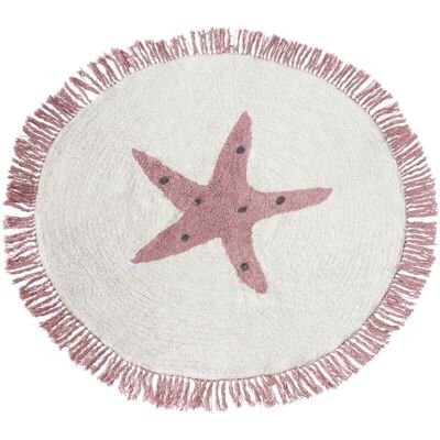 Tapis enfant Beliani coton blanc crème 120cm - Motif étoile - Tapis pour enfants - Publicité Tapis enfant Beliani coton blanc crème 120cm - Motif étoile - Tapis pour enfants - Publicité