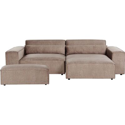 Beliani Vasenkäsi Modulaarinen Kulmasohva Ottomanilla - Kulmasohva Beliani Vasenkäsi Modulaarinen Kulmasohva Ottomanilla - Kulmasohva