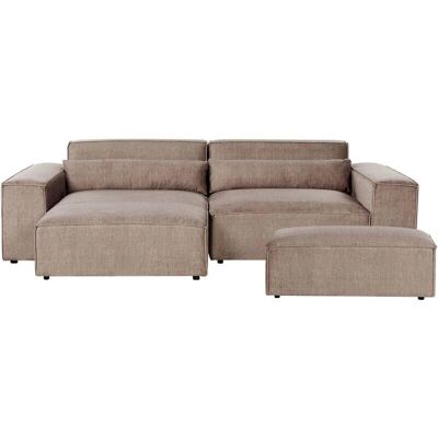 Beliani Right Hand 2-Seater Modular Corner Sofa with Ottoman - Sofa Beliani Right Hand 2-Seater Modular Corner Sofa with Ottoman - Sofa