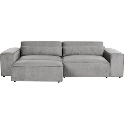 Beliani 2-seters Modulær Sofa med Ottoman Grå Stoff Seksjonssofa Sofa med Svarte Ben Moderne Stue Beliani 2-seters Modulær Sofa med Ottoman Grå Stoff Seksjonssofa Sofa med Svarte Ben Moderne Stue