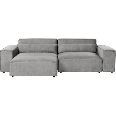 Beliani Sofá Esquinero Modular de 2 Plazas Derecho Tela Gris Patas Negras Moderno Beliani Sofá Esquinero Modular de 2 Plazas Derecho Tela Gris Patas Negras Moderno