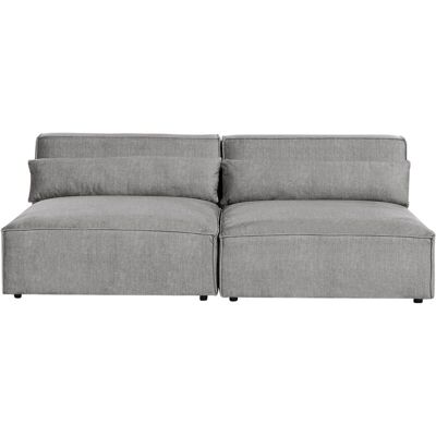 Beliani Harmaa Modulaarinen 2-istuttava Sohva - Olohuone Beliani Harmaa Modulaarinen 2-istuttava Sohva - Olohuone