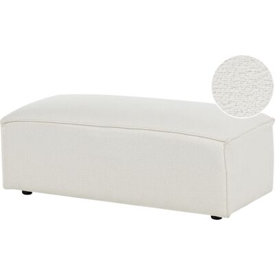 Pouf Beliani Blanc en Bouclé Tapisserie - Ottoman - Publicité Pouf Beliani Blanc en Bouclé Tapisserie - Ottoman - Publicité