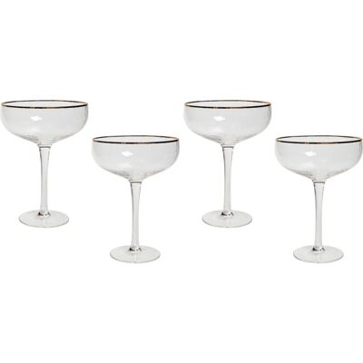 Beliani Set aus 4 Champagnergläsern - Vintage Stil - 45 cl Beliani Set aus 4 Champagnergläsern - Vintage Stil - 45 cl