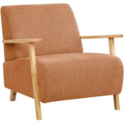 Beliani Sillón Naranja de Tela - Sala de Estar Moderna y Minimalista Beliani Sillón Naranja de Tela - Sala de Estar Moderna y Minimalista