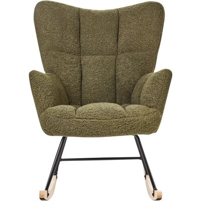 Chaise à bascule en boucle vert foncé - Mobilier moderne - Publicité Chaise à bascule en boucle vert foncé - Mobilier moderne - Publicité