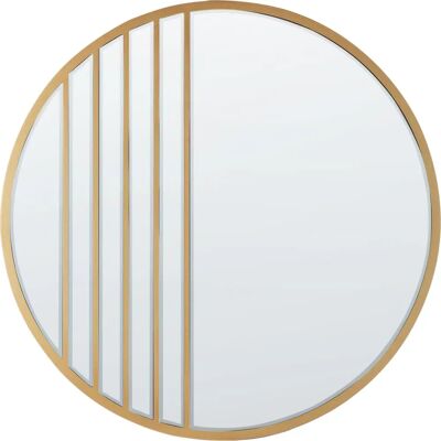 Beliani Wandspiegel Gold MDF-Rahmen 80 x 80 cm Rund Form mit Haken Modern Stil Wanddekor - Wandspiegel Beliani Wandspiegel Gold MDF-Rahmen 80 x 80 cm Rund Form mit Haken Modern Stil Wanddekor - Wandspiegel