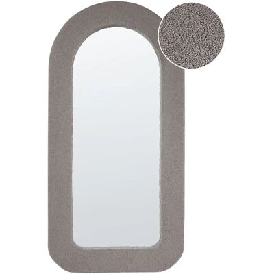 Beliani Wandspiegel Taupe MDF-Rahmen Bouclé Polsterung Glas - Wandspiegel Beliani Wandspiegel Taupe MDF-Rahmen Bouclé Polsterung Glas - Wandspiegel