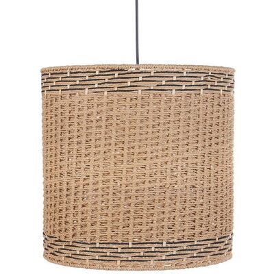 Beliani Pendellampe Natürliche Papierseil Schirm - Boho Stil Beliani Pendellampe Natürliche Papierseil Schirm - Boho Stil