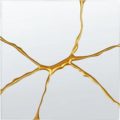 Beliani Wandspiegel Gold 80x80cm Modernes Wanddekor Beliani Wandspiegel Gold 80x80cm Modernes Wanddekor