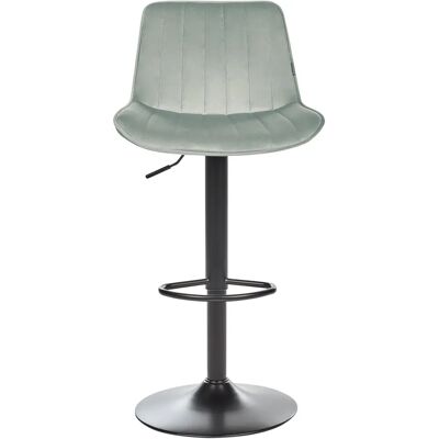 Ensemble de 2 Tabourets de Bar en Velours Vert Menthe - Hauteur Réglable - Publicité Ensemble de 2 Tabourets de Bar en Velours Vert Menthe - Hauteur Réglable - Publicité