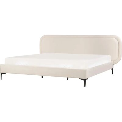 Lit Beliani Suzette - Velours Moderne 180x200cm - Publicité Lit Beliani Suzette - Velours Moderne 180x200cm - Publicité