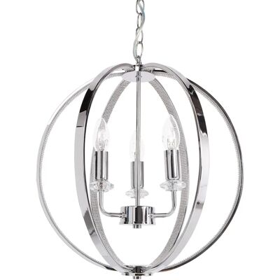 Lámpara de Techo Moderna Plateada Beliani - Tenoiro - Luz de Techo Lámpara de Techo Moderna Plateada Beliani - Tenoiro - Luz de Techo