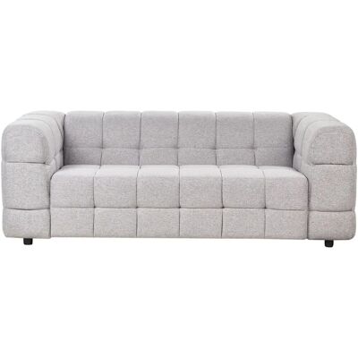 Sofá Beliani Moderno Gris 3 Plazas - Muebles de Salón Sofá Beliani Moderno Gris 3 Plazas - Muebles de Salón