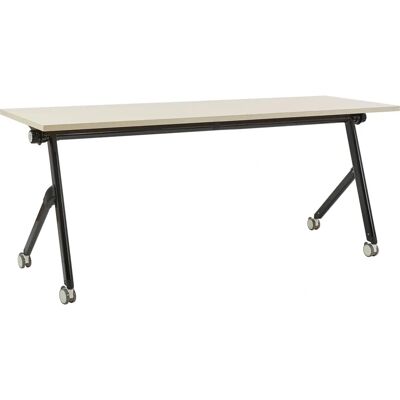 Beliani - Bureau Pliable en Acier avec Roulettes - Mobilier de Bureau Moderne - Publicité Beliani - Bureau Pliable en Acier avec Roulettes - Mobilier de Bureau Moderne - Publicité