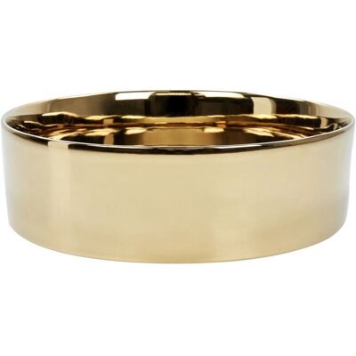 Beliani Rund Gold Keramik Badezimmer Waschbecken - Glam Design Waschbecken Beliani Rund Gold Keramik Badezimmer Waschbecken - Glam Design Waschbecken