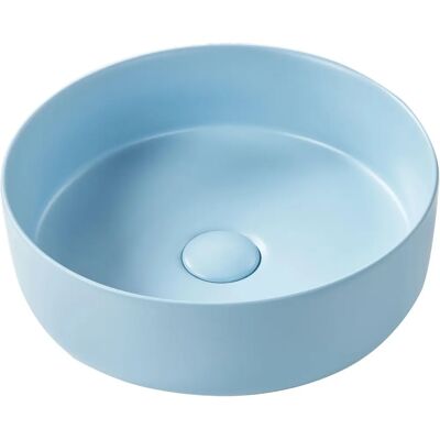 Beliani Keramik Rundwaschbecken - 37cm - Blau Matt Beliani Keramik Rundwaschbecken - 37cm - Blau Matt