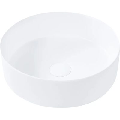 Beliani Runder Keramikwaschbecken - Modernes Weißcreme 36cm Beliani Runder Keramikwaschbecken - Modernes Weißcreme 36cm