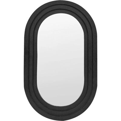 Beliani Wandspiegel - Oval Schwarz 43x69cm - Moderner Stil Beliani Wandspiegel - Oval Schwarz 43x69cm - Moderner Stil